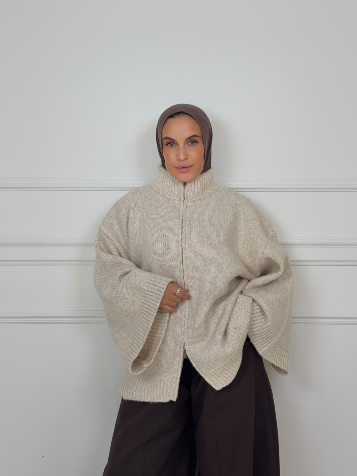Gilet zippé en maille
