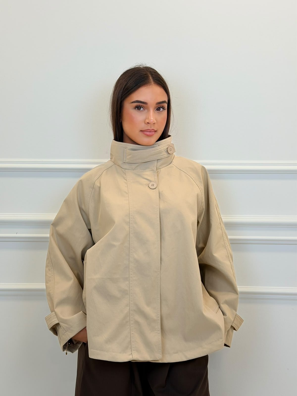 Veste courte col montant