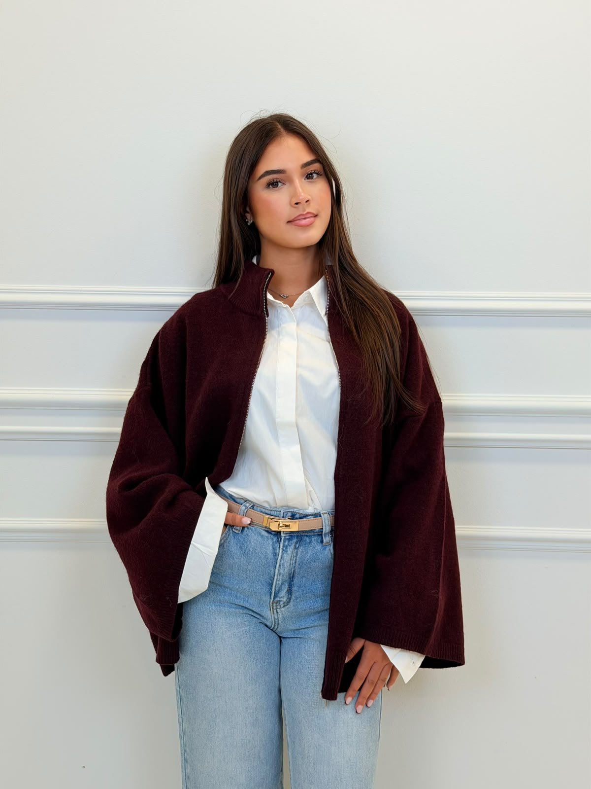 Gilet zippé en maille